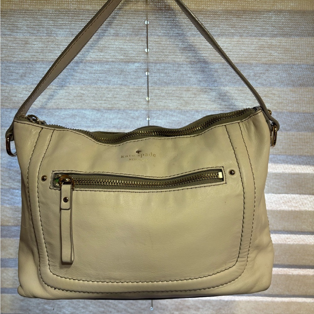 Storybook Kate Spade Cream Leather Shoulder Bag